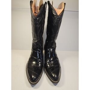 Rebelde Black Women's Vintage Leather Boots Size 7C